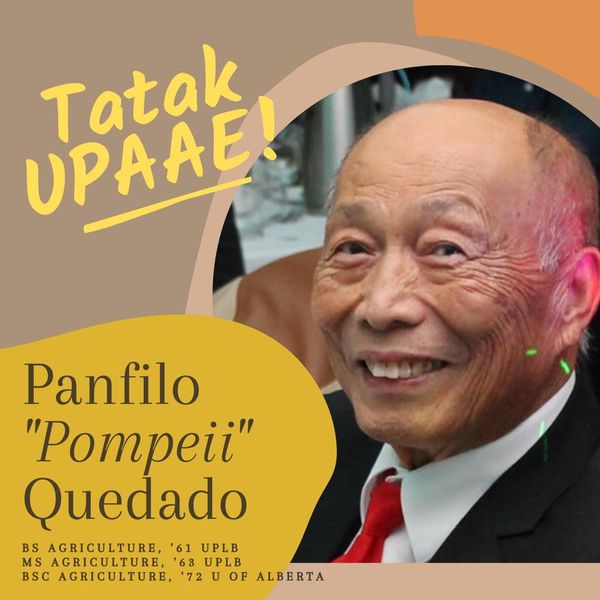 May be an image of 1 person and text that says 'Tatak UPAAE! Panfilo 
