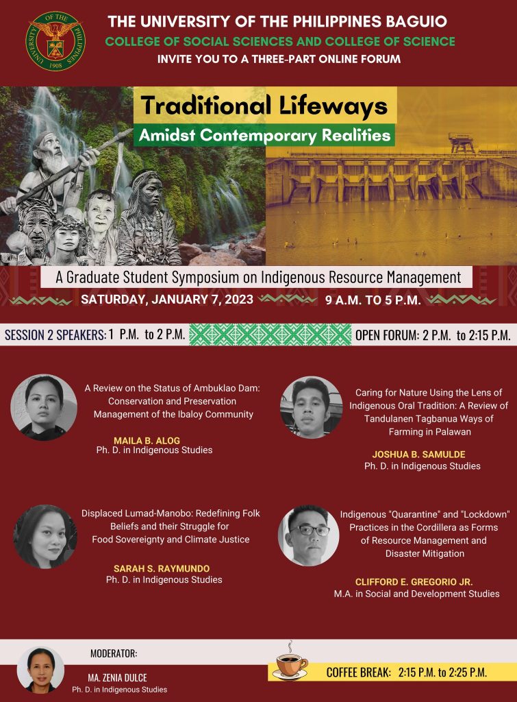 UP Baguio Webinar “Traditional Lifeways Amidst Contemporary Realities ...