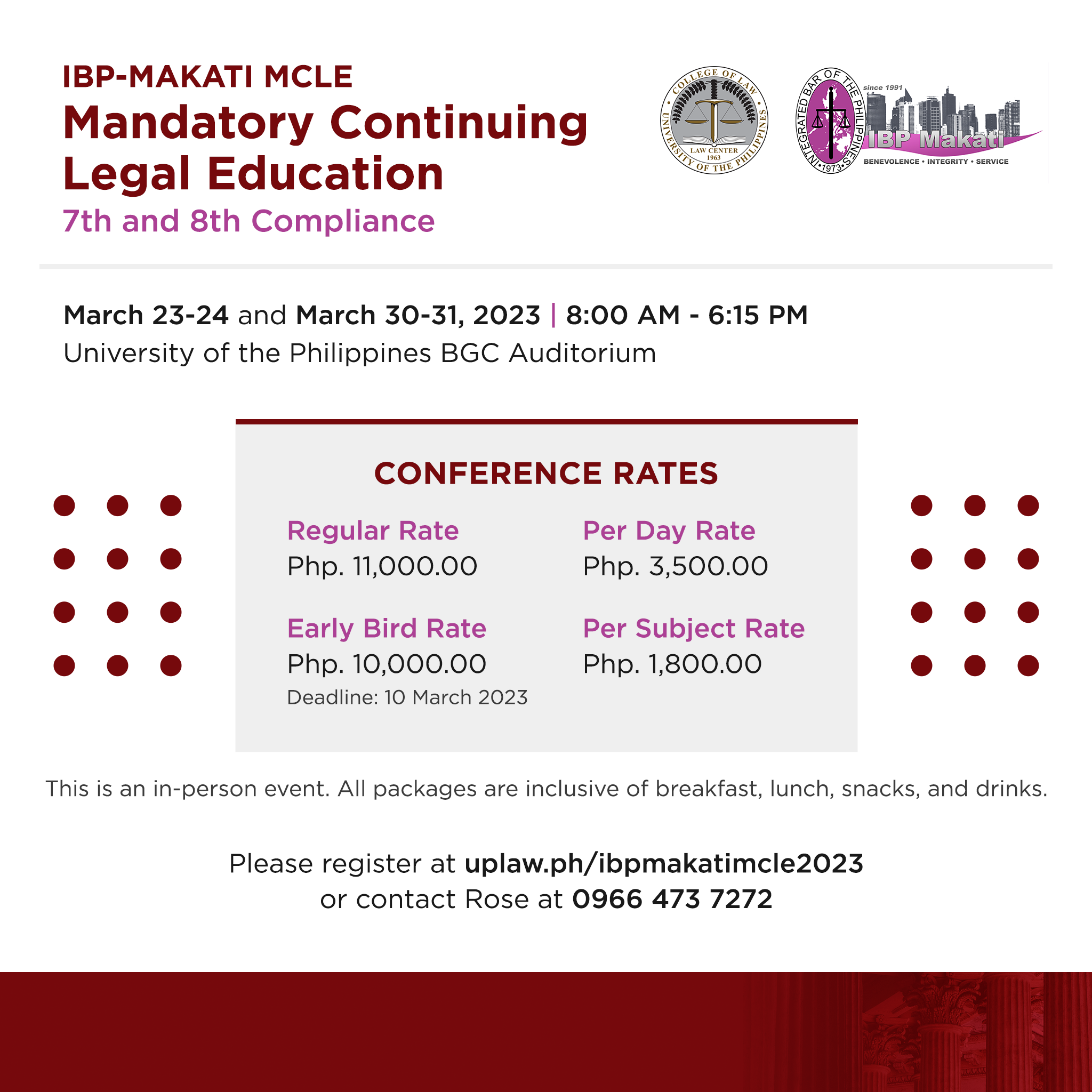 Mandatory Continuing Legal Education 7th And 8th Compliance – UP Alumni ...