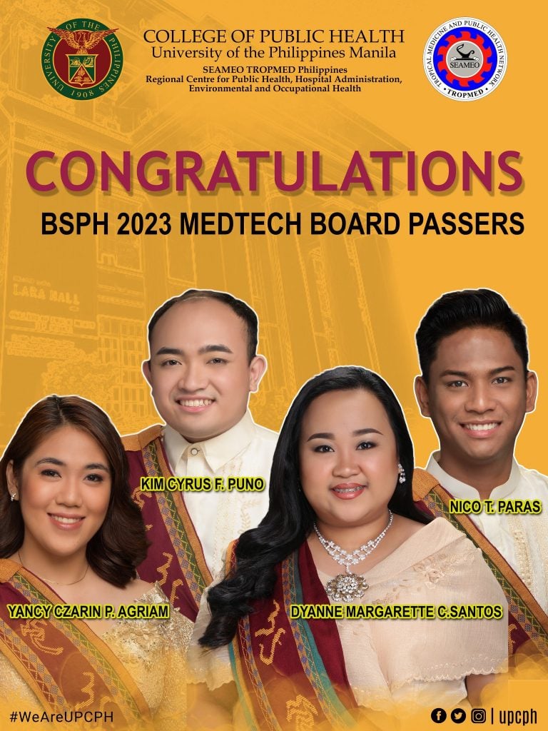 UP CPH congratulates the passers of the March 2023 Medical Technology