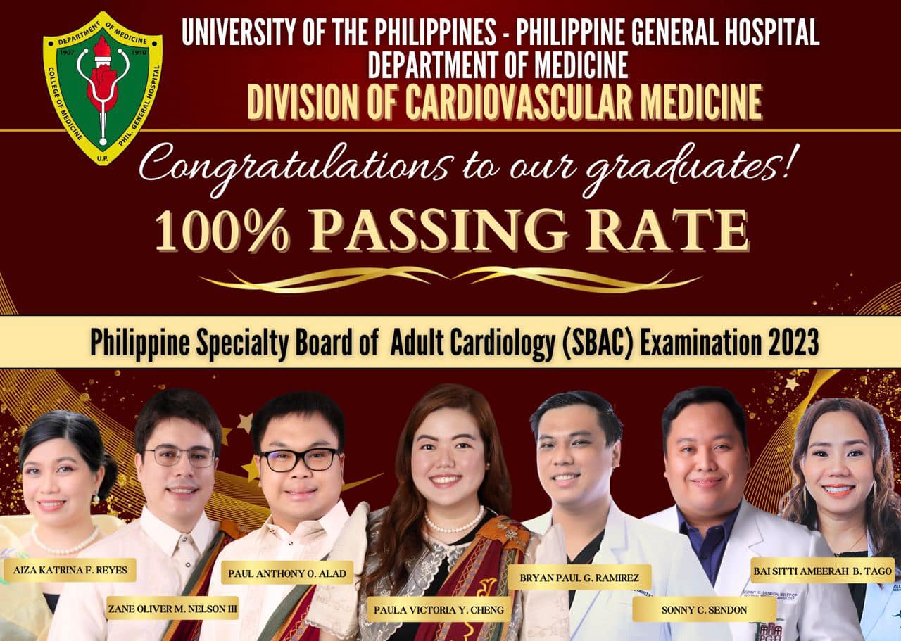 UPPGH Division of Cardiovascular Medicine congratulates its graduates