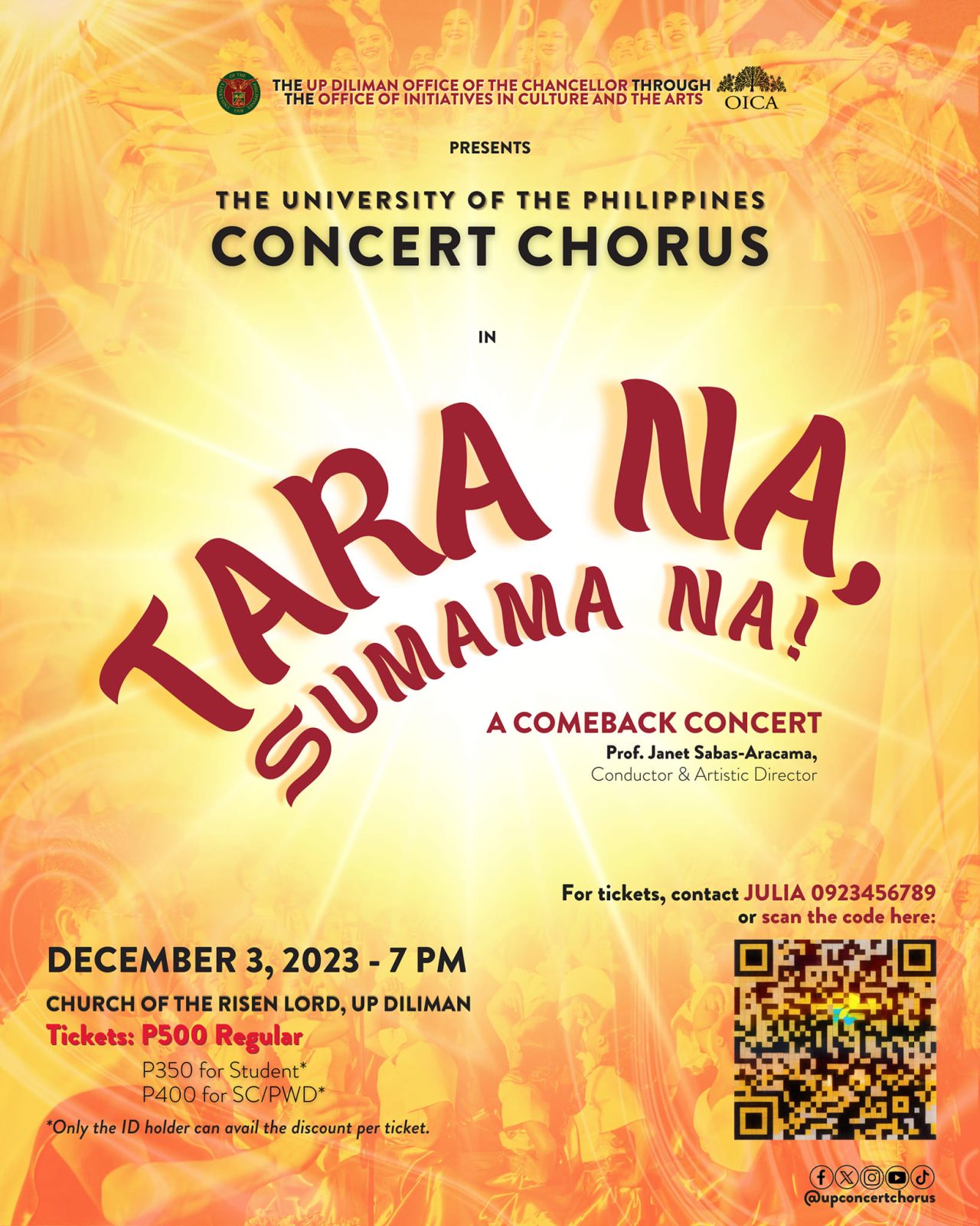 Tara Na, Sumama Na! A Comeback Concert UP Alumni site